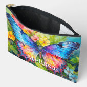 Schattigee Kleurrijke Custom Butterfly Monogram Na Etui (Open)