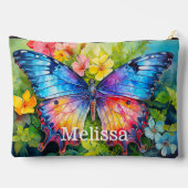 Schattigee Kleurrijke Custom Butterfly Monogram Na Etui (Achterkant)