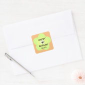 Schattigee kleurrijke Daisy bloemenpatroon Verjaar Vierkante Sticker (Envelop)