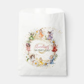 Schattigee kleurrijke Dancing Floral Fairies Goude Bedankzakje (Voorkant)