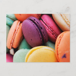 Schattigee kleurrijke dessert Franse Macaron Briefkaart
