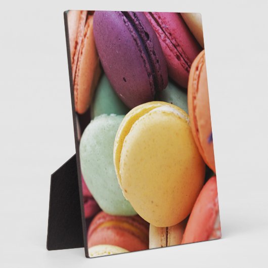 Schattigee kleurrijke dessert Franse Macaron Fotoplaat (Zijkant)