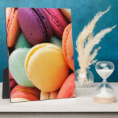 Schattigee kleurrijke dessert Franse Macaron Fotoplaat (Zijkant)