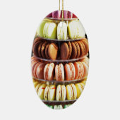 Schattigee kleurrijke dessert Franse Macaron Keramisch Ornament (Rechts)