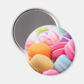 Schattigee kleurrijke dessert Franse Macaron Magneet (Voorkant / Achterkant)