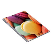 Schattigee kleurrijke dessert Franse Macaron Notitieboek (Rechterzijde)