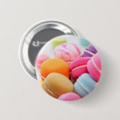 Schattigee kleurrijke dessert Franse Macaron Ronde Button 5,7 Cm (Voorkant /achterkant)