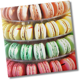 Schattigee kleurrijke dessert Franse Macaron Tegeltje