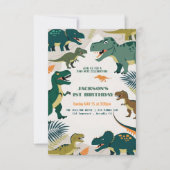 Schattigee kleurrijke dinopartij | Dinosaurussen 1 Kaart (Voorkant)