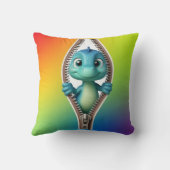 Schattigee kleurrijke dinosaurus Kinder gepersonal Kussen (Achterkant)