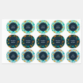 Schattigee Kleurrijke Dinosaurus Patroon Kinder Na Labels (Vel)