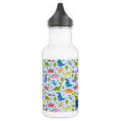 Schattigee & Kleurrijke Dinosaurus Patroon Kinder  Waterfles (Links)
