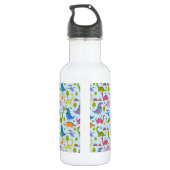 Schattigee & Kleurrijke Dinosaurus Patroon Kinder  Waterfles (Achterkant)