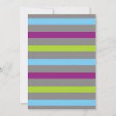 Schattigee kleurrijke Dinosaurus Verjaardagsuitnod Kaart (Achterkant)