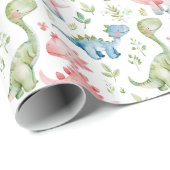 Schattigee Kleurrijke Dinosaurussen Kinderen Verja Cadeaupapier (Rol Hoek)