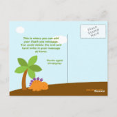 Schattigee kleurrijke dinosaurussen verjaardagsfee briefkaart (Achterkant)
