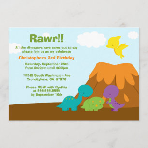 Schattigee kleurrijke dinosaurussen verjaardagsfee kaart