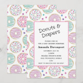 Schattigee kleurrijke donut patroon Baby shower Kaart (Voorkant / Achterkant)