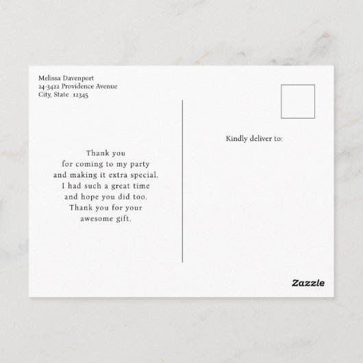 Schattigee kleurrijke donut patroon dank u briefkaart (Achterkant)