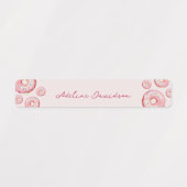 Schattigee Kleurrijke Donut Thema Waterdichte Kind Labels (Design 1)