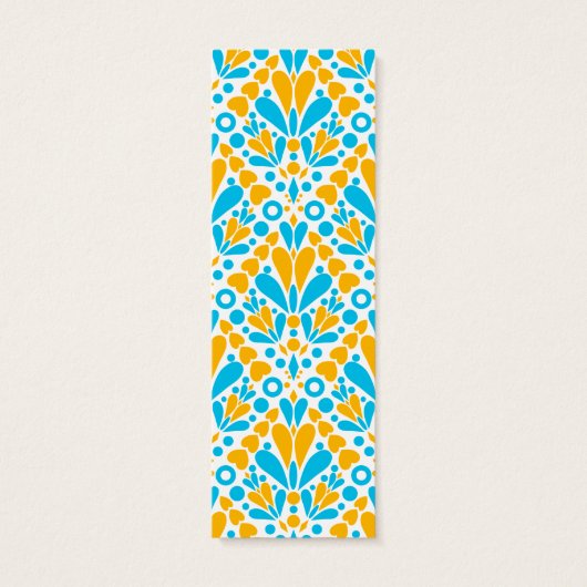 Schattigee kleurrijke doodle dot en hart design Bl Mini Visitekaartjes (Achterkant)