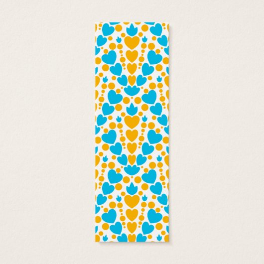 Schattigee kleurrijke doodle dot en hart design Bl Mini Visitekaartjes (Achterkant)