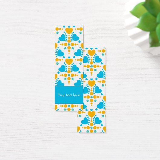 Schattigee kleurrijke doodle dot en hart design Bl Mini Visitekaartjes (Bureau)