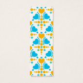 Schattigee kleurrijke doodle dot en hart design Bl Mini Visitekaartjes (Achterkant)