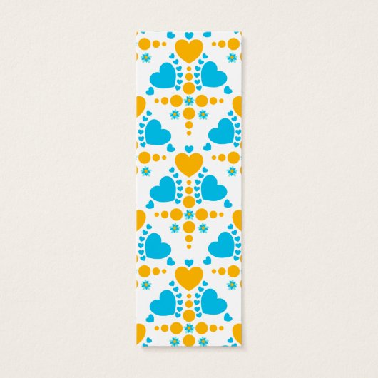 Schattigee kleurrijke doodle dot en hart design Bl Mini Visitekaartjes (Achterkant)