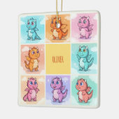 Schattigee kleurrijke Dragon Doodles Keramisch Ornament (Links)