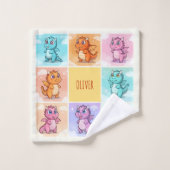 Schattigee kleurrijke Dragon Doodles Washandje (Wasdoekje)