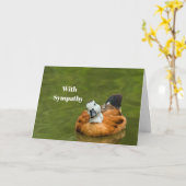 Schattigee Kleurrijke Eend Foto Sympathie Kaart (Gele Bloem)