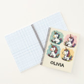 Schattigee Kleurrijke Eenhoorn Doodles Peuter T-sh Notitieboek (Binnen)