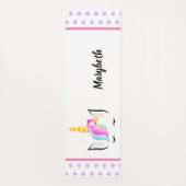 Schattigee kleurrijke eenhoorn kroonkop custom yogamat (Achterkant)