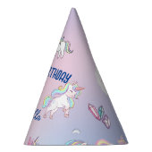 Schattigee kleurrijke eenhoorn Rainbow Verjaardags Feesthoedjes (Rechts)