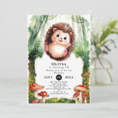 Schattigee kleurrijke egel verjaardag kaart (Staand voorkant)