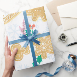 Schattigee kleurrijke feestelijke kerstkousen cadeaupapier