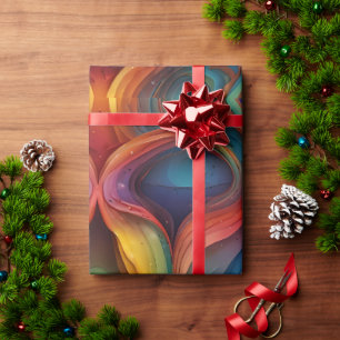 Schattigee Kleurrijke Feestelijke Kerstvakantie ve Cadeaupapier