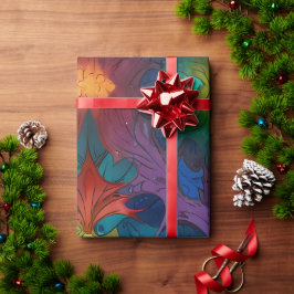 Schattigee Kleurrijke Feestelijke Kerstvakantie ve Cadeaupapier