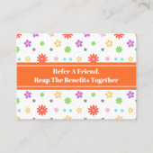 Schattigee kleurrijke flora naadloos patroon aanbevelingskaartje (Voorkant)