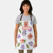 Schattigee kleurrijke Flowers All-Over Print Schor Schort (Insitu)