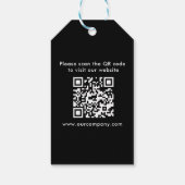 Schattigee Kleurrijke Geheime Santa Hat QR Code Wa Cadeaulabel (Achterkant)
