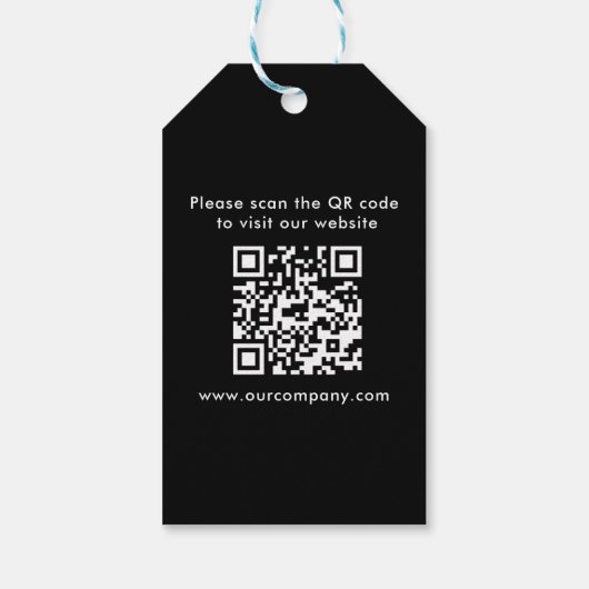 Schattigee Kleurrijke Geheime Santa Hat QR Code Wa Cadeaulabel (Achterkant)