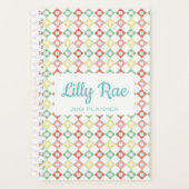 Schattigee Kleurrijke Geometrische Patroon Girly S Planner (Voorkant)