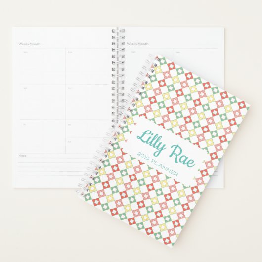 Schattigee Kleurrijke Geometrische Patroon Girly S Planner (Display)