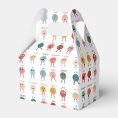 Schattigee kleurrijke gevoelsfacesgrafiek bedankdoosjes (Achterkant)