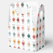 Schattigee kleurrijke gevoelsfacesgrafiek bedankdoosjes (Geopend)