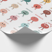 Schattigee kleurrijke gevoelsfacesgrafiek cadeaupapier (Hoek)