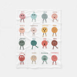 Schattigee kleurrijke gevoelsfacesgrafiek fleece deken