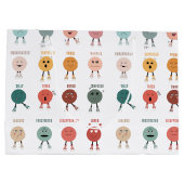 Schattigee kleurrijke gevoelsfacesgrafiek groot cadeauzakje (Achterkant)